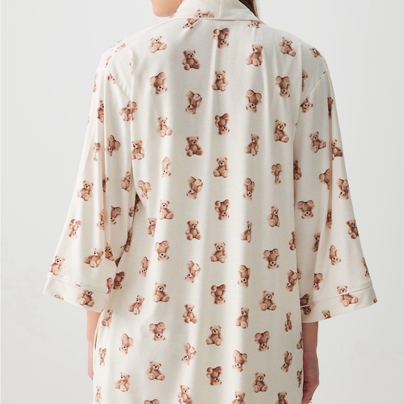 Ardene Cream Teddy Bear Patterned Robe - Picture 4 of 4